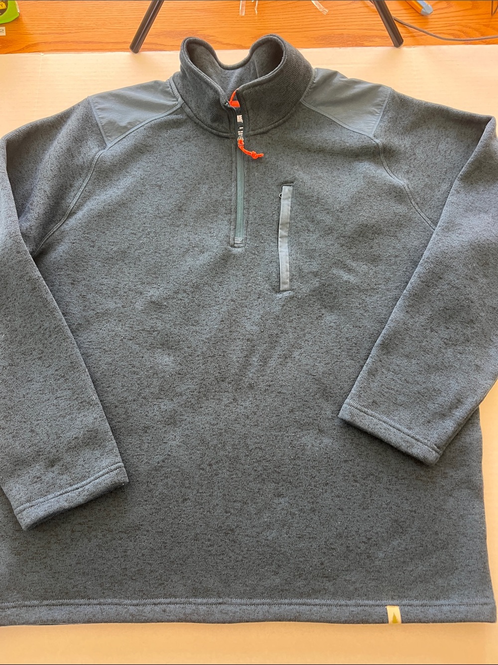 Lake & Trail Men's Quarter-Zip Pullover Teal Size XXL